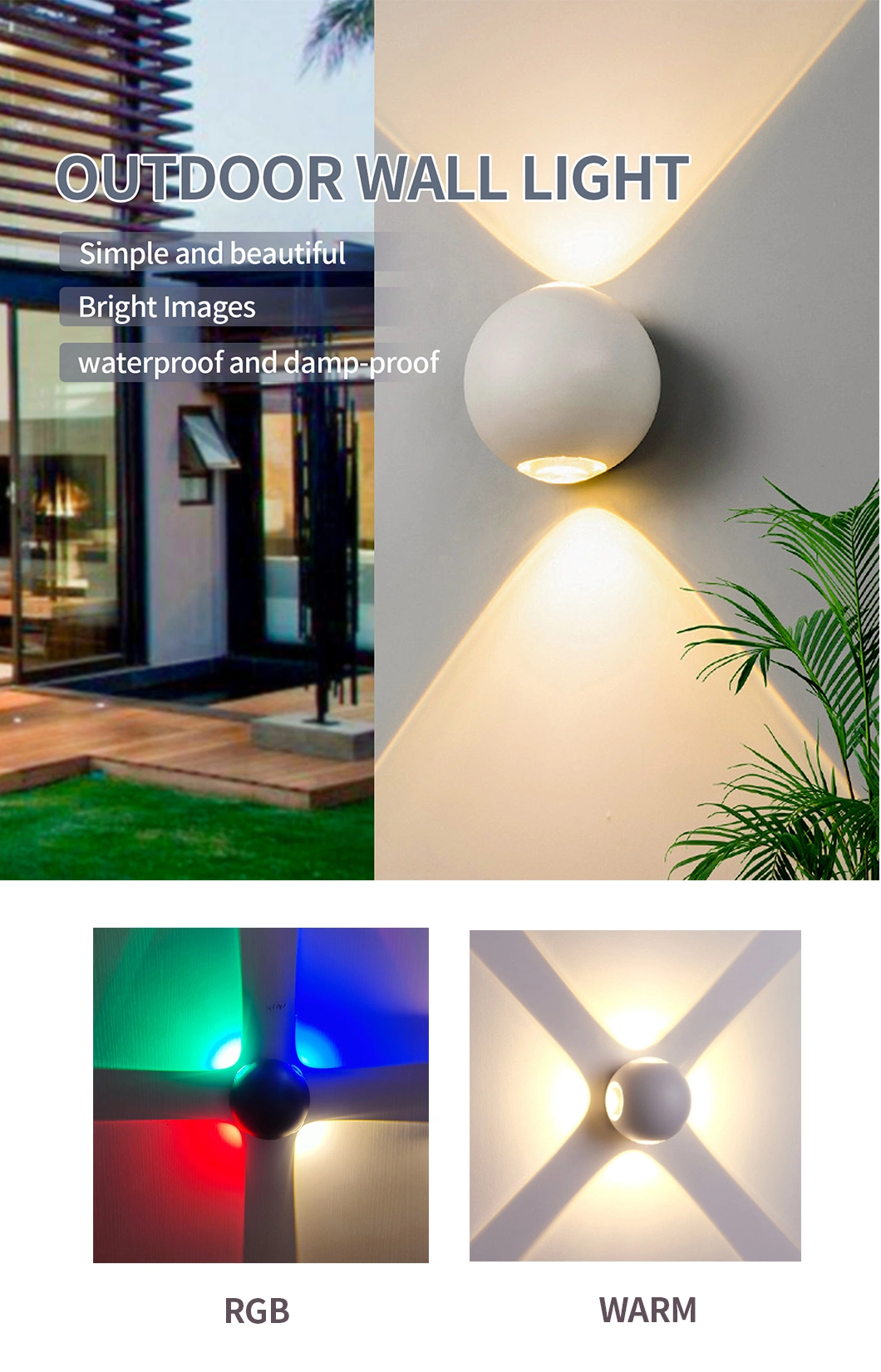 148bf2w High Luminous Household Hotel Corridor Garden LED Wall Lamp